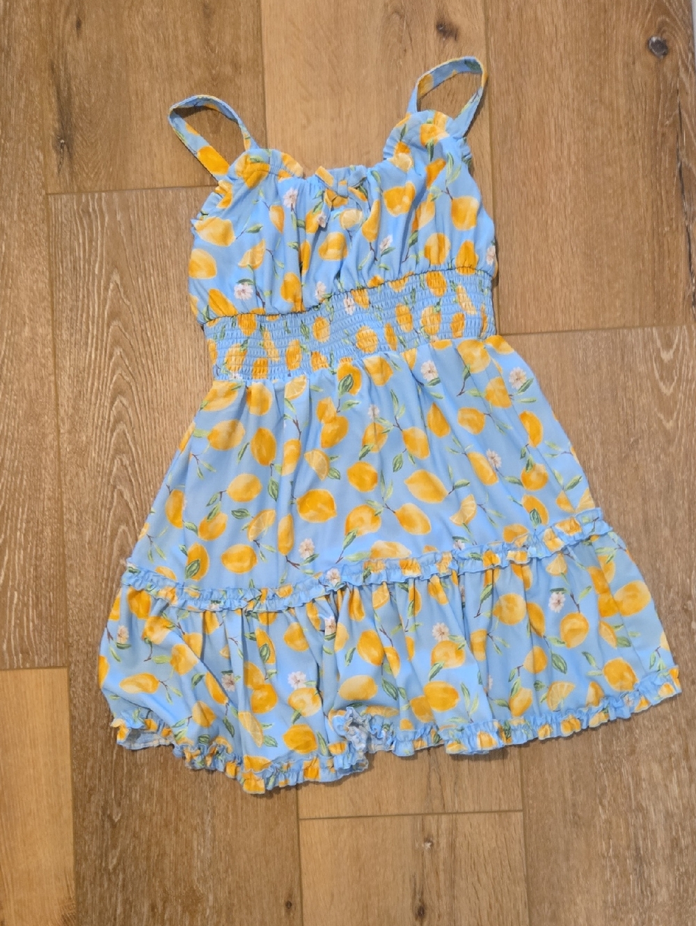 Rare Editions Light Blue Dress with Yellow Lemon Accent From BELK